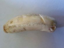 เขี้ยวหมูแกะรูปหมูยันต์จารเต็มตัว ยุคแรก ล.พ.ไสว วัดปรีดาราม นครปฐม ขนาด1×2นิ้ว รูปที่ 3