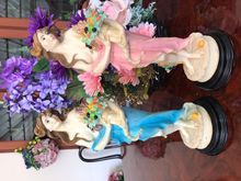 ตุ๊กตาเรซิ่นหญิงสาวอุ้มช่อผลไม้ สไตล์วินเทจ Beautiful vintage-style resin female figurines รูปที่ 8
