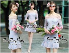 Elegant Floral Lace Style Korea Dress   เดรสผ้าลูกไม้ทูโทนงานสวยหรูค่ะ ผ้าลูกไม้สั่งทำมาเป็นพิเศษค่ะ มีสองสีในลายผ้างานสวยสไตล์งานแบรนด์ค่ะ รูปที่ 5