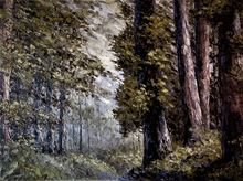 ภาพวาดสีน้ำมันป่า คลาสสิค ภาพใหญ่ ภาพที่1 รูปที่ 2