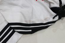 ADIDAS hoodie zip สีดำ- ขาว สกรีนหน้า หลัง หมวก รูปที่ 7