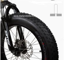 Mountain folding Ebikeจักรยานไฟฟ้าล้อโต 20x4นิ้วพับได้แบตซ่อนในโครง ถอดชาร์จง่าย แข็งแรงบึกบึน รับน้ำหนักได้มาก150kg พับเก็บใส่รถยนต์ รูปที่ 7