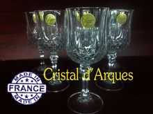 คริสตัล แก้วคริสตัล Cristal d'Arques ชุด 6 ใบ ของแท้ประเทศฝรั่งเศส รูปที่ 1