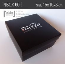 NBOX 60 กล่องสีดำปั๊มเงินโลโก้องค์กร รูปที่ 1