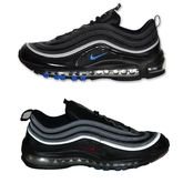 Nike Air Max 97 Premium – Black Patent Leather – Blue – Red 312641-042 รูปที่ 1