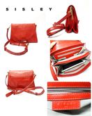 Sisley กระเป๋าหนังแท้ สีแดงสด สวย ❤️ รูปที่ 2
