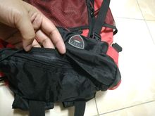 กระเป๋าเป้ ผ้าร่ม สีแดงดำ รูปที่ 4