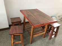 โต๊ะ เก้าอี้ ไม้แท้ สภาพดี รูปที่ 2