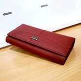 Leather inc กระเป๋าสตางค์หนังแท้ใบยาวมีช่องใส่เหรียญ รุ่น B005-17-3 (สีแดง) รูปที่ 2