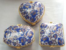 (6039) ตลับเซรามิคงานเก่าน่าเก็บสะสม มี 3 ชิ้น รูปที่ 2