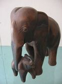 ช้างแม่ลูกไม้แกะสลัก (เก่าเก็บ) รูปที่ 3