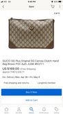 used authentic Gucci vintage clutch  รูปที่ 9