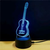Guitar 3D LED Light - 7 Colors, 2 Light Modes, Power Through Micro USB, 5W รูปที่ 3