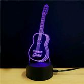 Guitar 3D LED Light - 7 Colors, 2 Light Modes, Power Through Micro USB, 5W รูปที่ 2