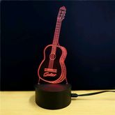 Guitar 3D LED Light - 7 Colors, 2 Light Modes, Power Through Micro USB, 5W รูปที่ 5