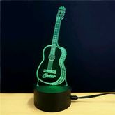 Guitar 3D LED Light - 7 Colors, 2 Light Modes, Power Through Micro USB, 5W รูปที่ 1