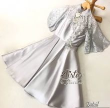 2Sister made, Grey Color Vintage Sparkling Dress เดรสลุคเรียบหรูสีหวานน่ารัก เนื้อผ้าsilkสวยใส่สบายค่ะ รูปที่ 3