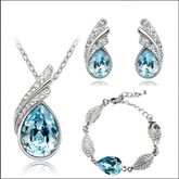 Lady Fashion European and American crystal jewelry set -3 sets รูปที่ 1
