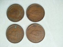 ชุดเหรียญอังกฤษใช้ในอินเดีย จำนวน 4 เหรียญ ปีค.ศ 1938-39-40-41 รูปที่ 1