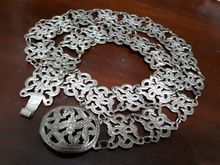 (6106) เข็มขัดเงินงานเก่า ลายพยานาค ตอกตราจีน รูปที่ 5