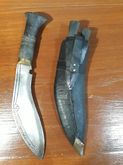 Vintage kukri gurkha knife มีกระเป๋าหนังและมีดขนาดเล็ก 2 ใบ รูปที่ 2