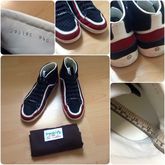 ★ USeD ★ GG Navy Red Sneakers รูปที่ 1