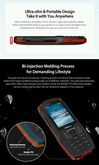 Ulefone Armor Mini Phone - IP68 Waterproof, FM Radio, 0.3MP Camera, Flashlight, 2500mAh Battery, 2.4-Inch (Black) รูปที่ 7