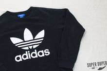Adidas Originals Trefoil Crew Sweatshirt Black White รูปที่ 1