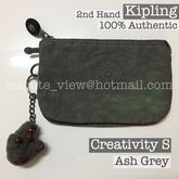 Kipling Creativity S สีเทา Ash Grey แท้ มือสอง K01864801 ส่งฟรี EMS รูปที่ 1