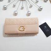Guess Logo Embossed Long Wallet (ชมพู) รูปที่ 1