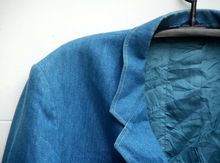 vintage Suit Cloth Jacket 70-80s Mens Authentic Blue Jeans Denim สภาพสวยๆ Made in USA. รูปที่ 7
