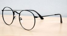 vintage japan style frames glasses black รูปที่ 6