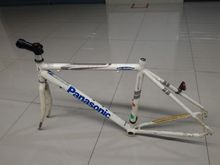 เฟรมจักรยานเสือหมอบ Panasonic รุ่น Les Maillots เฟรมอลู สีขาว สภาพดี ไม่บุบ น้ำหนักเบา ท่อตั้ง 48 cm มือสอง จากญีปุ่น  ขาย 3900 เปิดบริการทุ รูปที่ 2