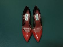 รองเท้าส้นสูง VALENTINO MADE IN ITALY.หนังแก้ว สีแดงเชอร์รี่ สภาพดี รูปที่ 2