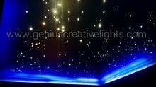ไฟดาวบนฝ้าเพดานด้วยสายใยแก้วนำแสง Fiber Optic Star ceiling ไฟดาวในสระว่ายน้ำ Fiber Optic pool star รับติดตั้งและออกแบบ