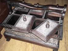 เชี่ยนหมากไม้สัก มีทั้งแบบกลมและแบบเหลื่ยมและเกวียนลากเ ลื่อน ใช้ไม้เก่าทำครับ ถ้าหากจะดูสินค้าเพิ่มเติมกดไปที่ M2740638 ครับ เลิกสะสมครับผม รูปที่ 4