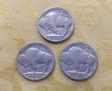 เหรียญอเมริกา 5 เซนต์ นิกเกิ้ล 3 เหรียญ ปี1929  ปี1936  ปี1937 รูปที่ 3