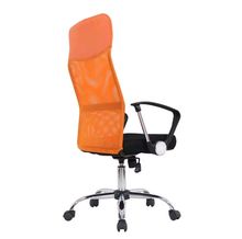 เก้าอี้สำนักงานสำหรับผู้บริหาร รุ่น SUN (ซัน) สีส้ม เบาะสีดำ รูปที่ 3