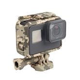 Grey Camo Protective Housing Case Cover Box Border Frame Mount for GoPro Hero 5 6 7 รูปที่ 1