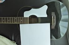 ปิ้คการ์ดติดกีตาร์โปร่ง สีขาว มีเทปอย่างดี3Mในตัว มีซีนกันรอยด้านหน้า25x20cm White Acoustic Guitar Plate Sheet Pickguard รูปที่ 4