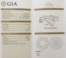 ขายแหวนเพชร เม็ดเดียว GIA 1.01กะรัต  น้ำ100 ( D ) รูปที่ 2