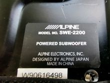 ซับบางตัวเทพ พร้อมแอมป์ รีโมท ALPINE SWE-2200 sub woofer subbox bassbox รูปที่ 3