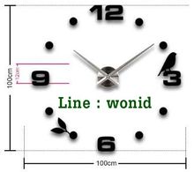 นาฬิกา DIY 120 cm. ลายนกและเมล็ดพันธุ์ BIRD AND SEED DIY  STICKER WALL CLOCK รูปที่ 4
