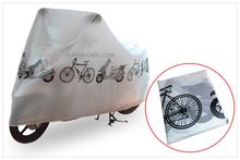 ผ้าคลุมจักรยาน ผ้าคลุมรถมอเตอร์ไซต์ กันแดด กันฝน สีขาว polyester cover bike bicycle and motercycle white color รูปที่ 1