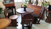 ชุดโต๊ะเก้าอี้ดุมล้อเกวียนไม้แดง ทำจากดุมล้อเกวียนแท้อายุกว่า๕๐ ปี สวยคลาสสิค หายาก รูปที่ 2