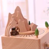 Wooden Music Box Toy Decor รูปที่ 3