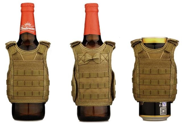mini tactical vest สำหรับตกแต่งขวดน้ำ ขวดเบียร์