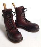 Dr. Martens Dark Brown Safety 10 Eye (used) Made in ENGLAND 90s Vintage Size 41 รูปที่ 1