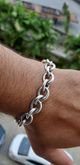 GUCCI STERLING DILVER BOLD DOUBLE TAG DROP CHAIN BRACELET MADE IN ITALY VINTAGE รูปที่ 3