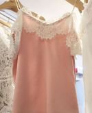 ส่งต่อเสื้อสายเดี่ยวเกาหลี สีชมพู แต่งลูกไม้ รูปที่ 6